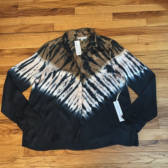 Young Fabulous and Broke Tie Dye Button Down Shirt Sz L - Picture 7 of 12